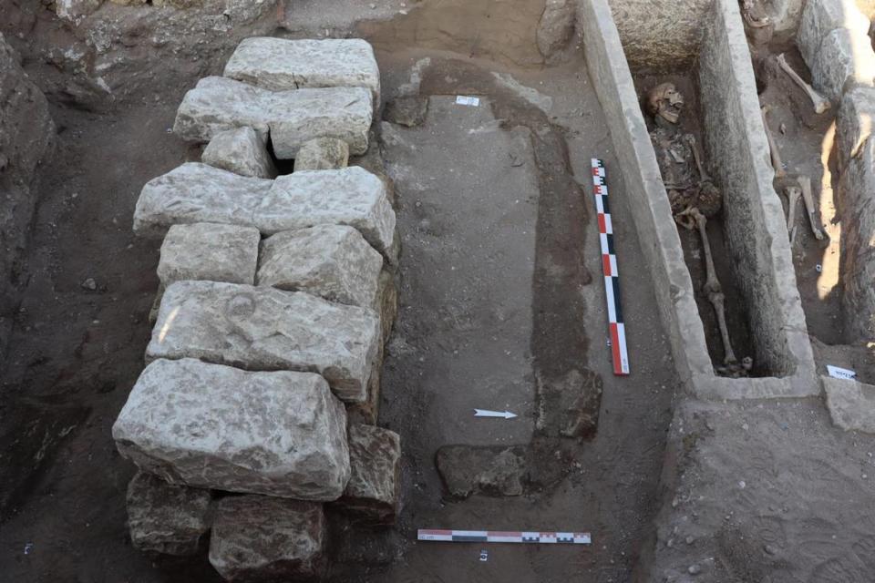 More than 1,000 burials were discovered at the site. Photo by Philippe Blanchard from INRAP