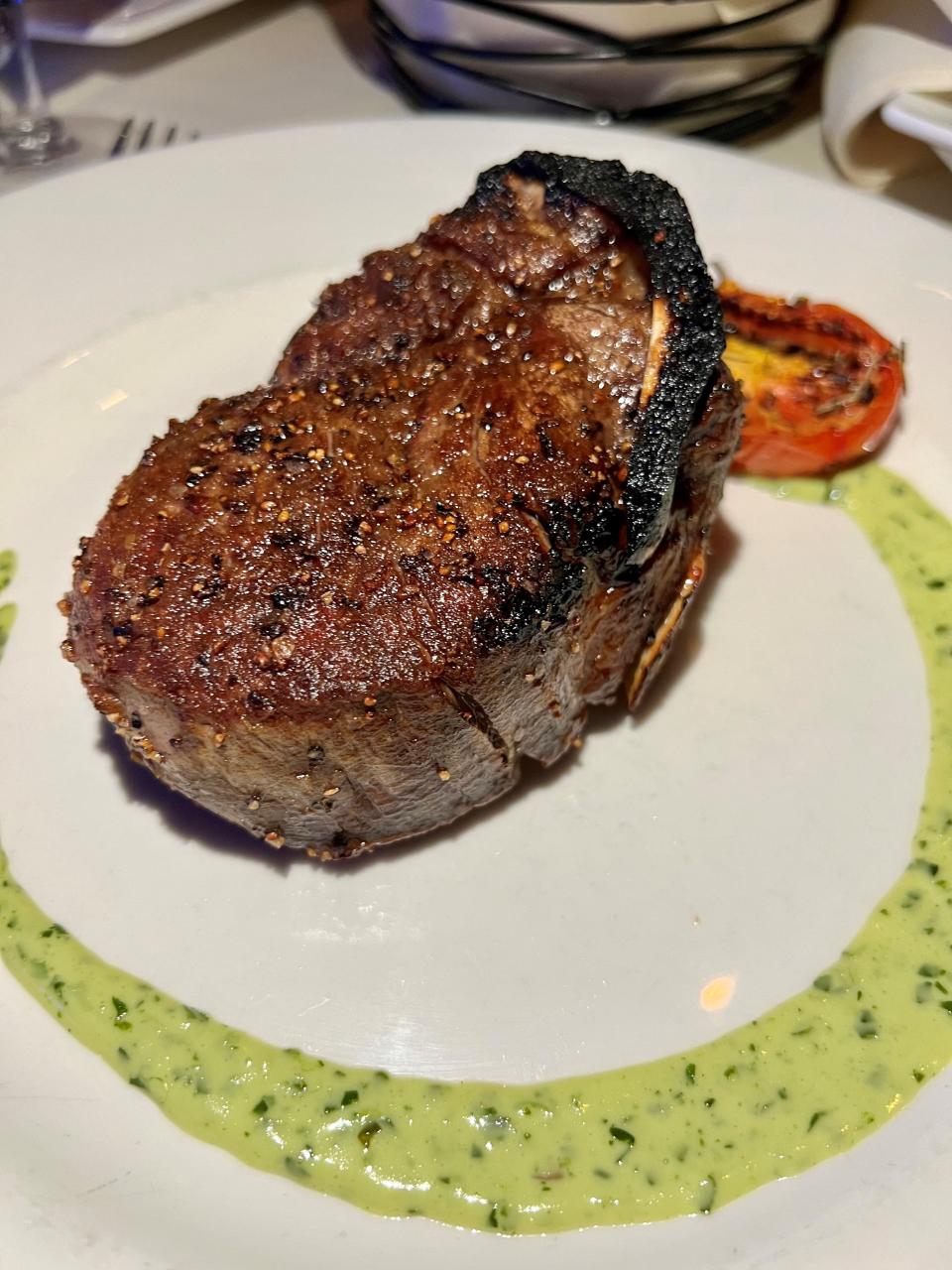 The 14-ounce bone-in filet mignon at Halls Chophouse Nashville