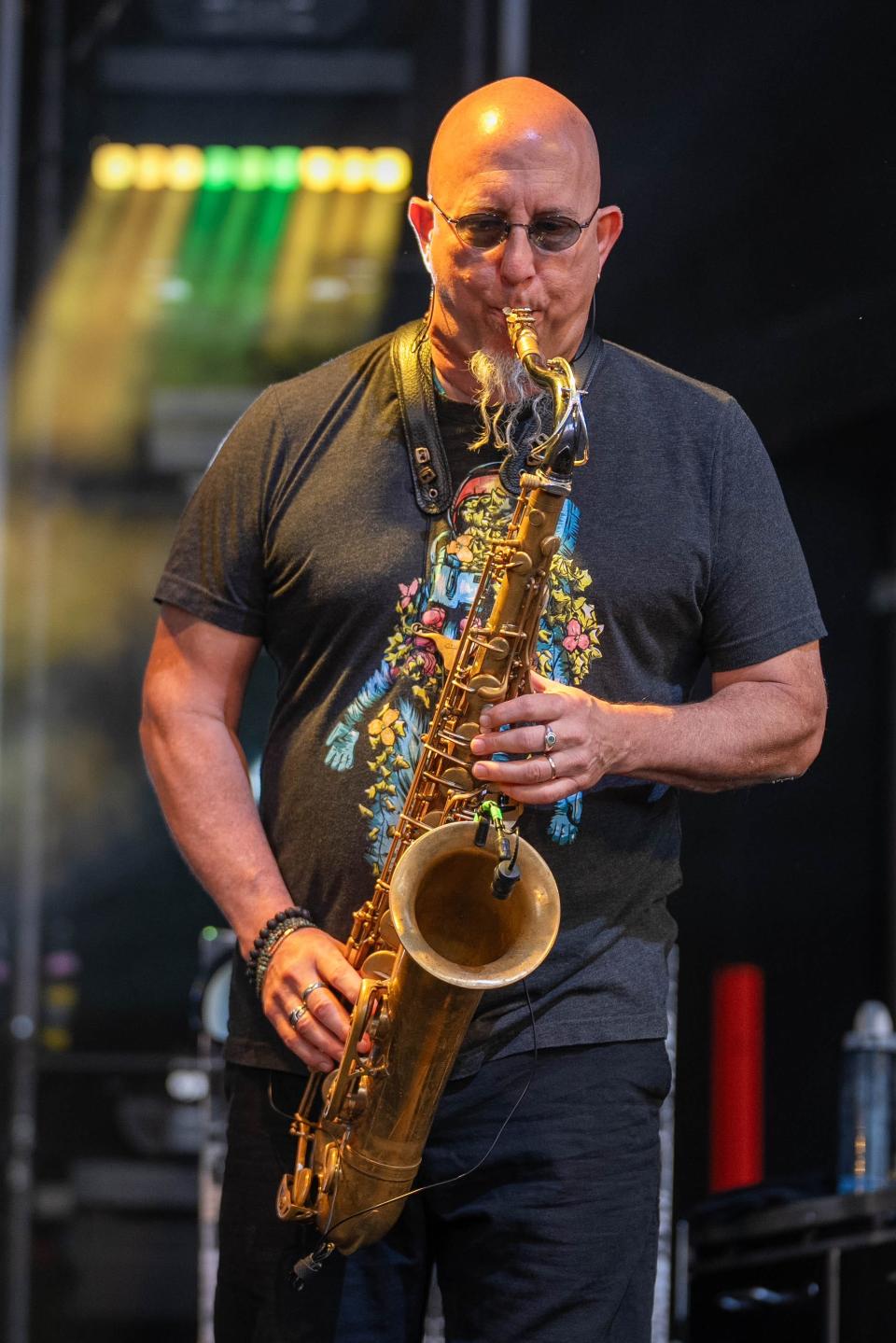 Dave Matthews Band’s Jeff Coffin performs Friday, June 30, 2023, at Ruoff Music Center in Noblesville.