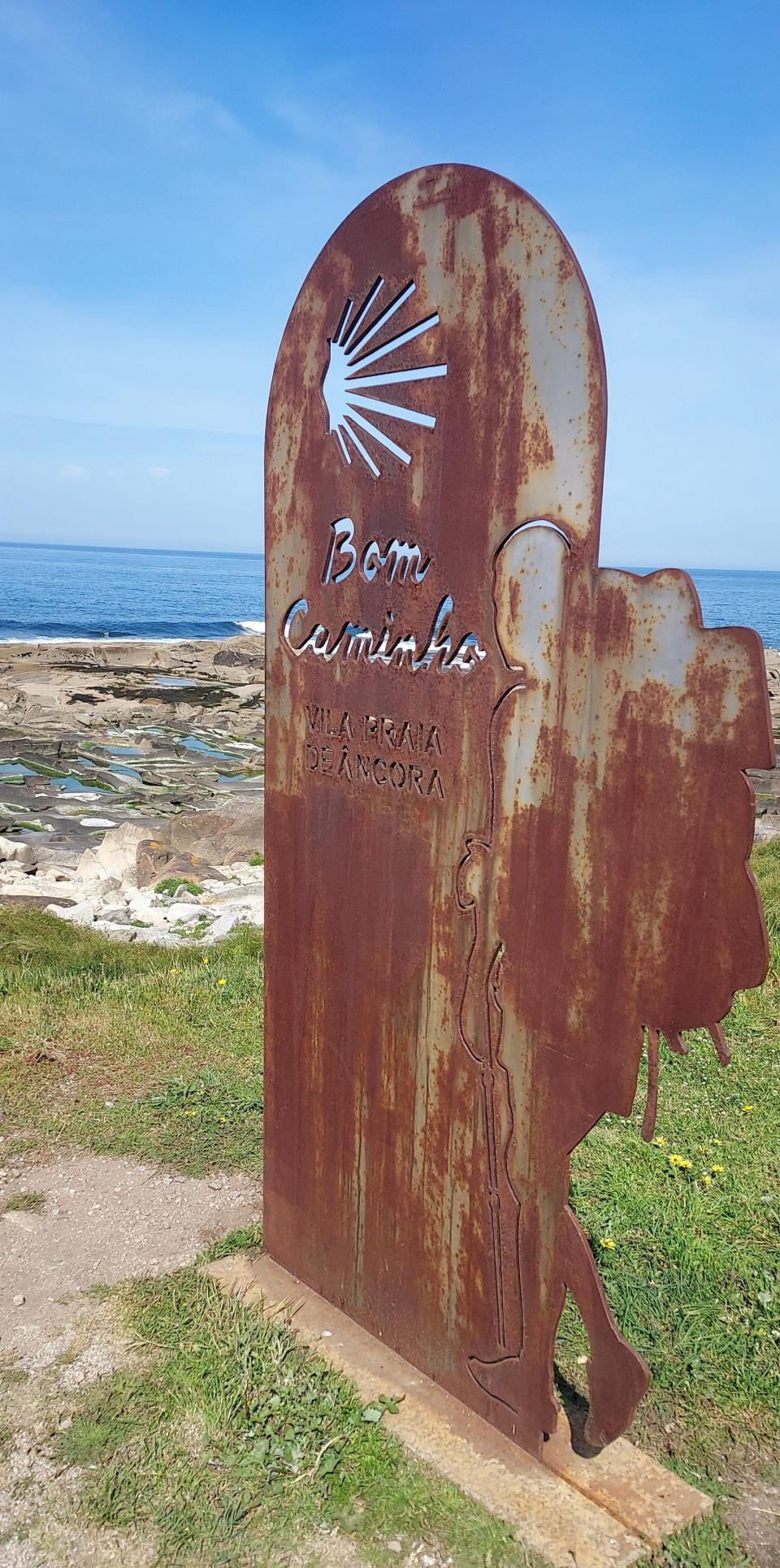 One is many of the signs that a pilgrim will find while walking the 160-mile Camino de Santiago.