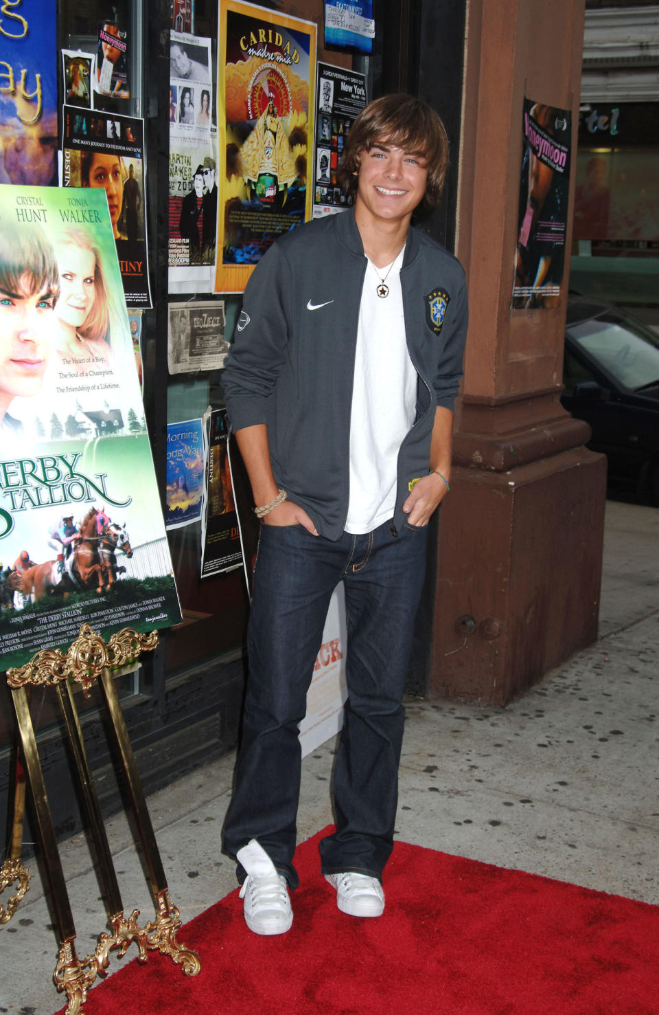 <p>And again, at a movie premiere (!) no less — for <em>The Derby Stallion</em>, a ZEfron movie-starring that came out in 2006 and, um, didn't prove to be as successful as <em>High School Musical</em>.</p>