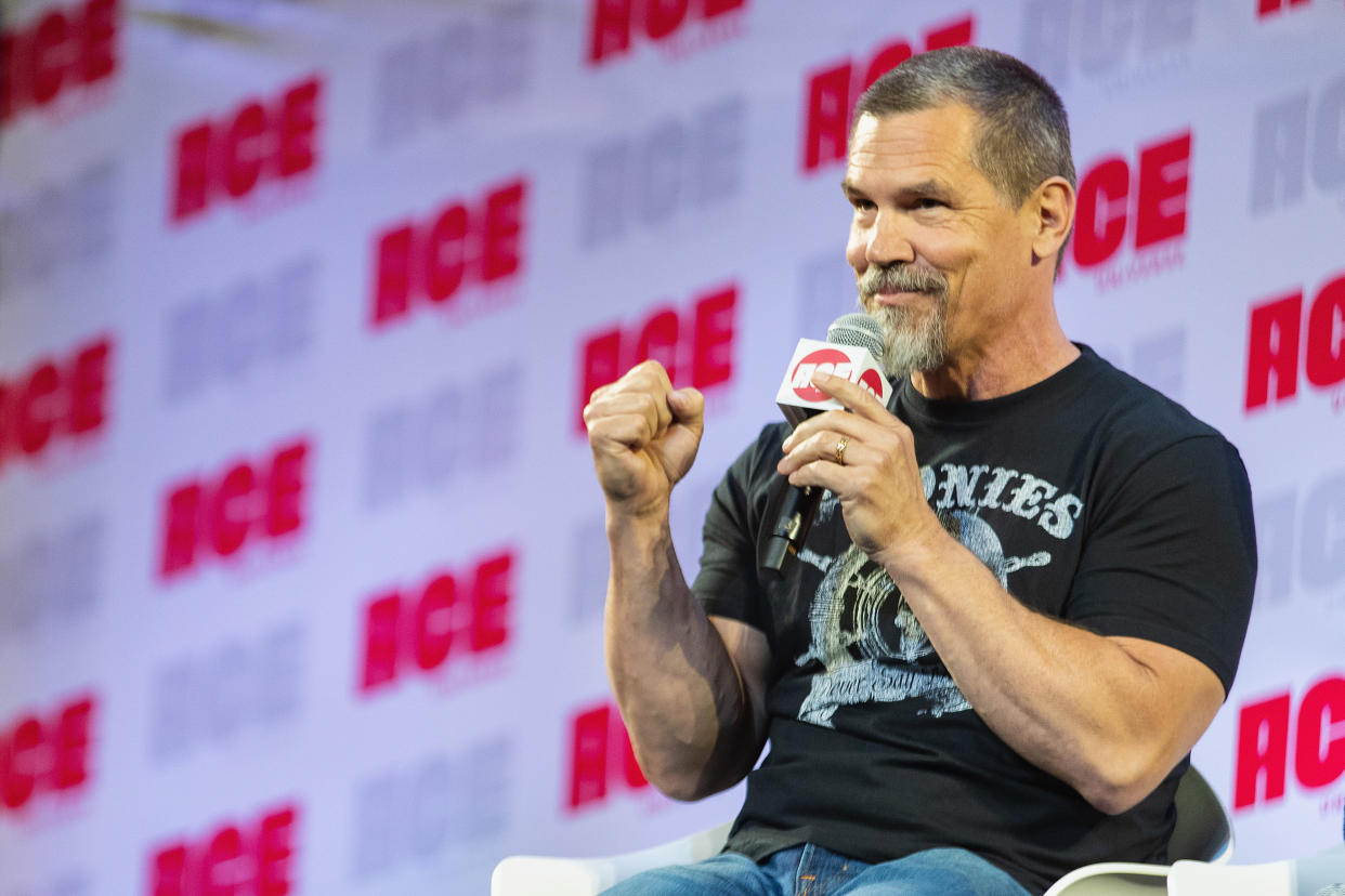 SEATTLE, WA - JUNE 30:  Josh Brolin speaks on stage during ACE Comic Con at Century Link Field Event Center on June 28, 2019 in Seattle, Washington.  (Photo by Mat Hayward/Getty Images)