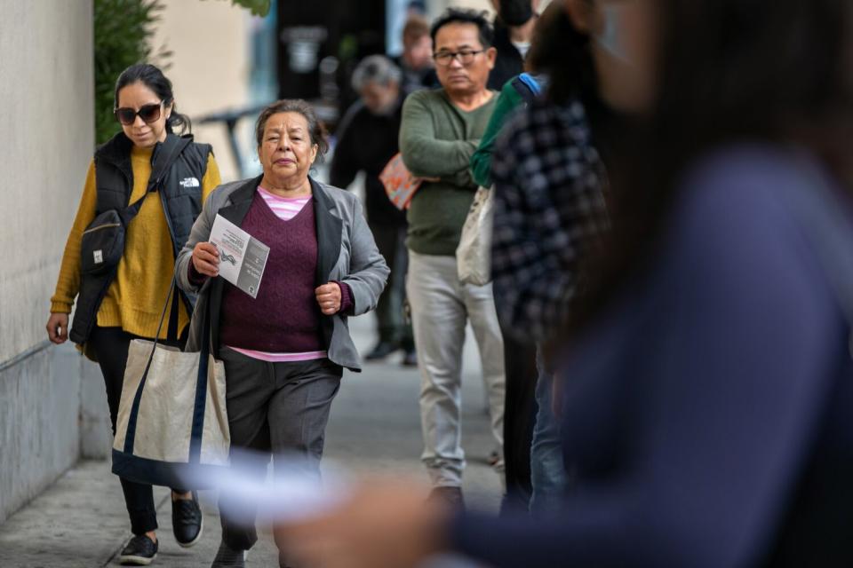 People standing in a line