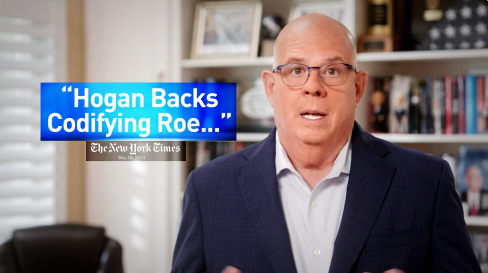 Maryland US Senate candidate Larry Hogan appears in an ad released on YouTube (YouTube: Larry Hogan)