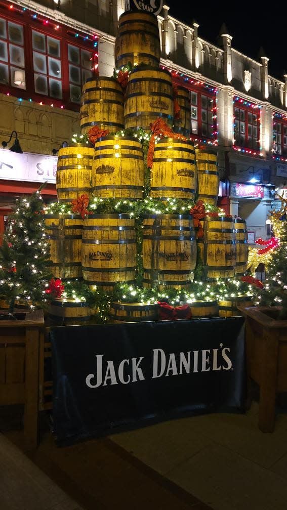 The sale of whiskey barrels from the Jack Daniel's Barrel Tree in New Brunswick will benefit Operation Ride Home, which funds holiday travel for the men and women of the armed services.