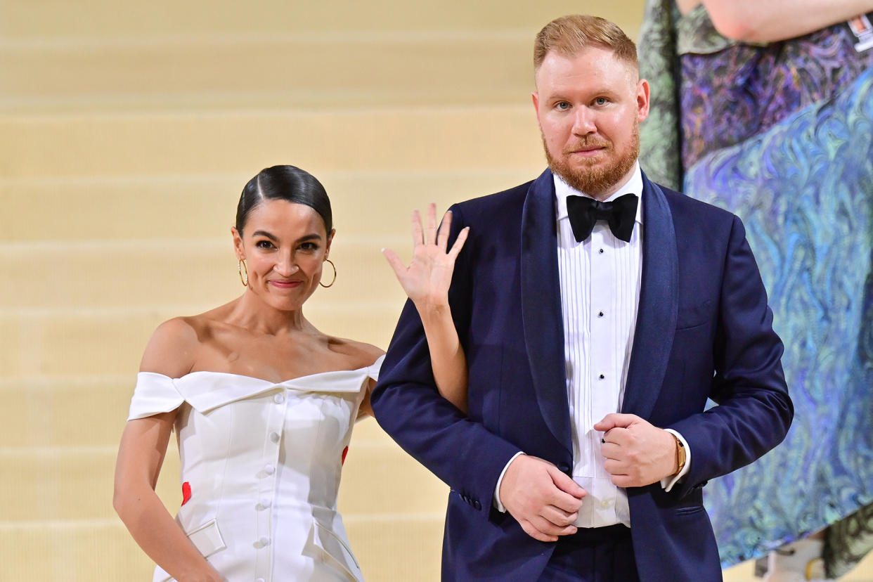 The 2021 Met Gala Celebrating In America: A Lexicon Of Fashion - Street Sightings - Credit: James Devaney/GC Images