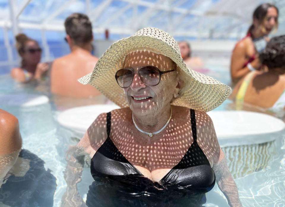 Mildred Kirschenbaum, 100, loves taking cruises. (Courtesy Gayle Kirschenbaum)