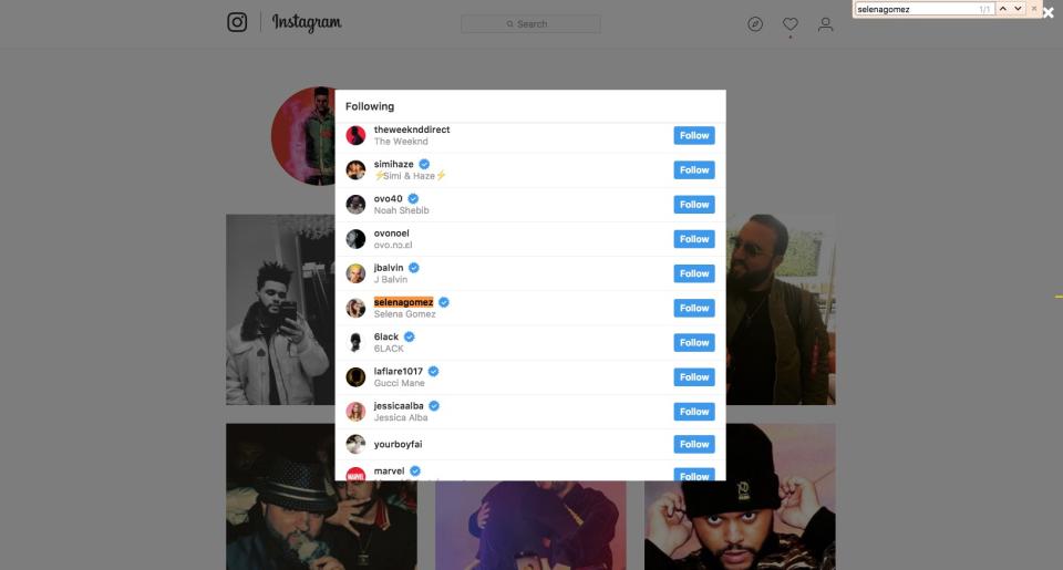 Picture of The Weeknd Instagram Following