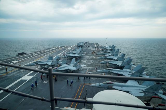 USS Gerald R Ford in pictures: On board the 'badass' aircraft carrier