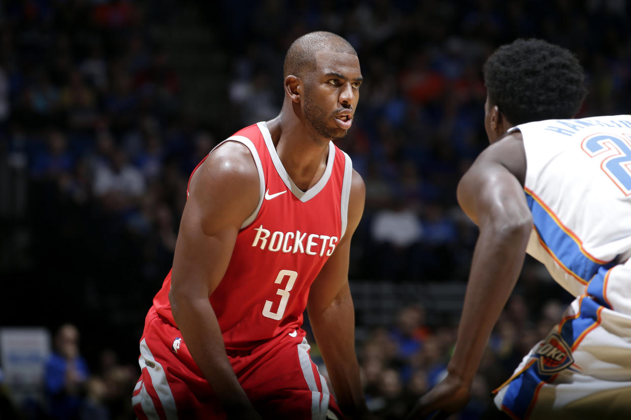 Chris Paul says he knows what he’s getting into by joining the Rockets. (Getty)