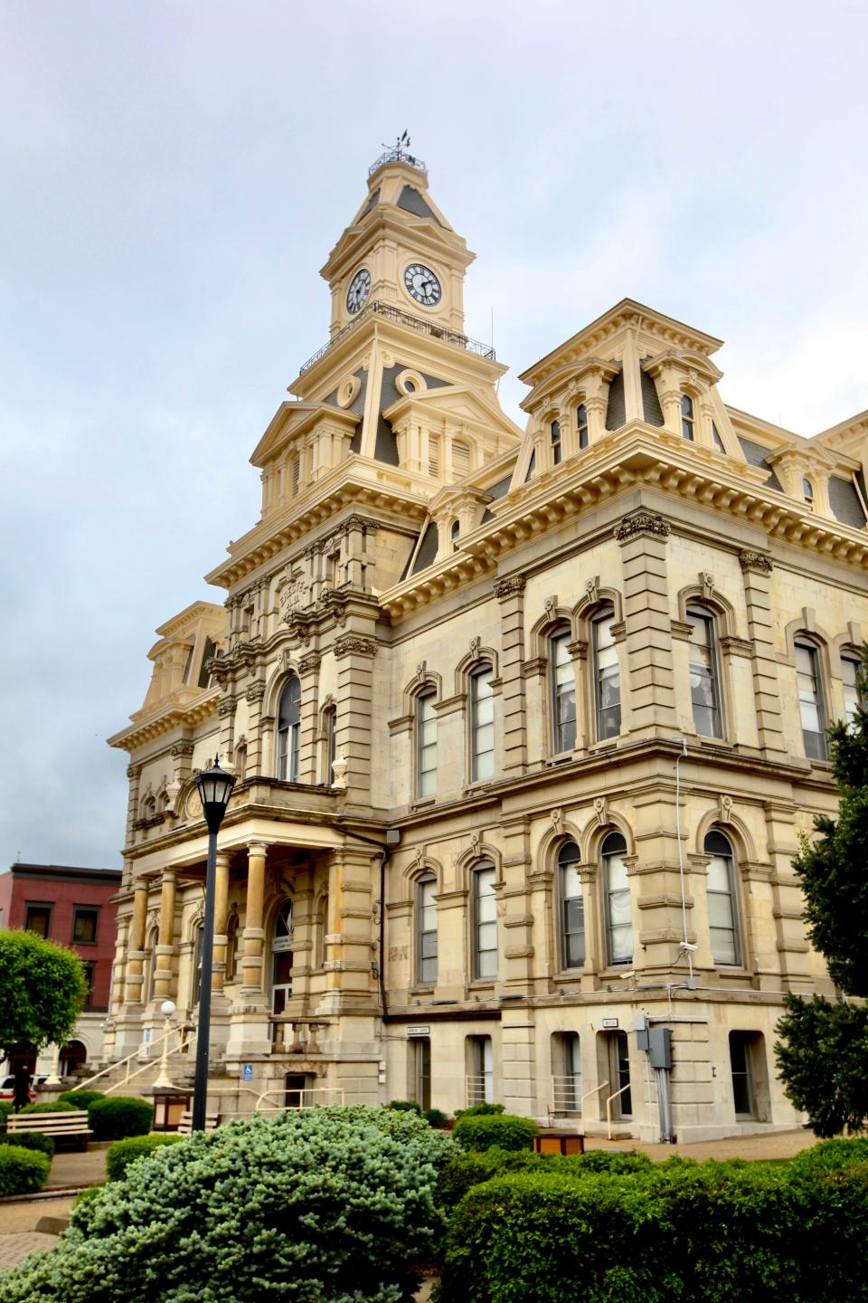 The historic Muskingum County Courthouse stands in downtown Zanesville.