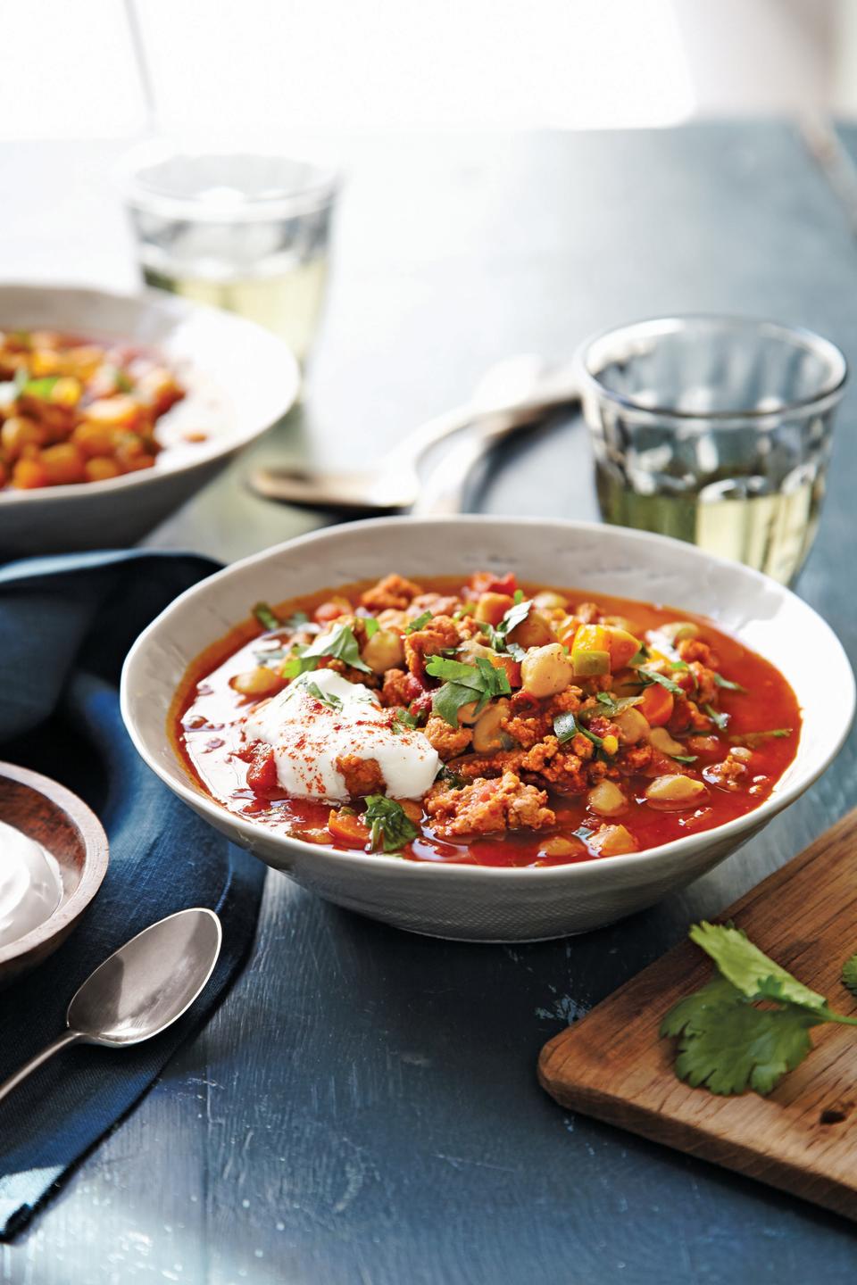 Spiced Turkey-Chickpea Chili