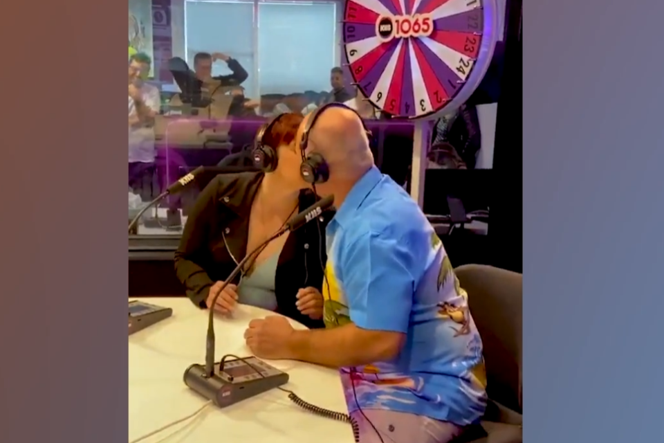 A woman was willing to kiss her father to win a radio game show: @kyleandjackieo