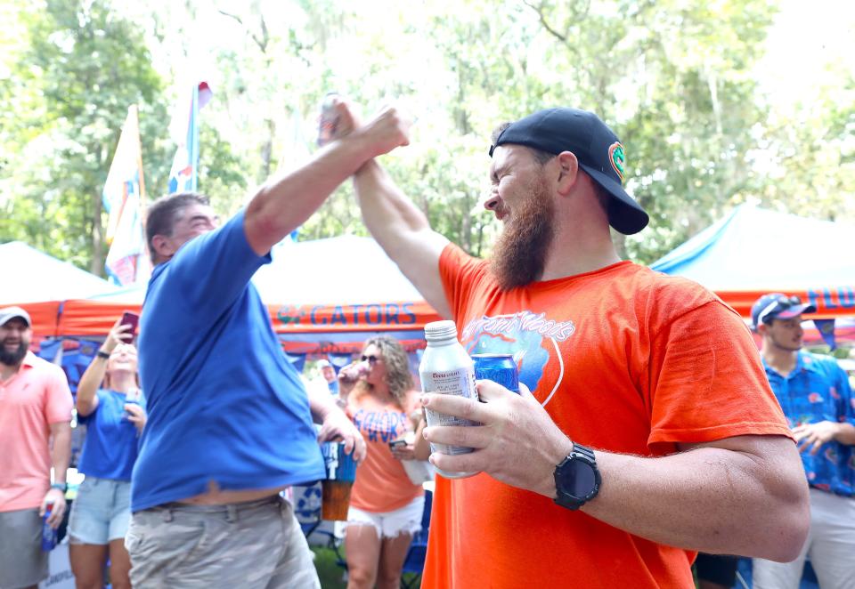 Gator fans were enjoying their tailgate celebrations on Saturday in Gainesville.
