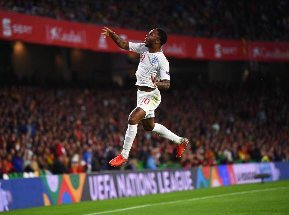 Raheem Sterling was sensational for England (Getty)