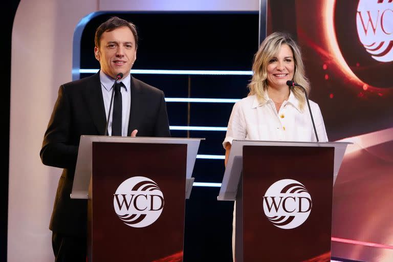 José Del Rio y Carla Quiroga, ambos de LA NACION, fueron los encargados de conducir la entrega del Premio WCD