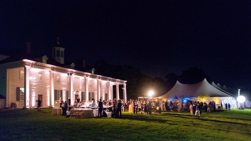 The Mount Vernon lawn following the fireworks