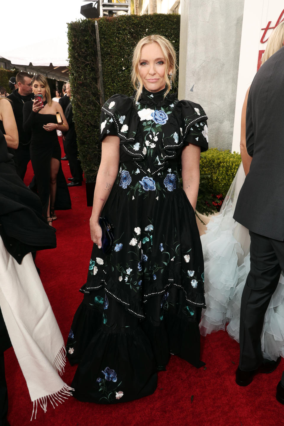 BEVERLY HILLS, CALIFORNIA - JANUARY 05: 77th ANNUAL GOLDEN GLOBE AWARDS -- Pictured: Toni Collette arrives to the 77th Annual Golden Globe Awards held at the Beverly Hilton Hotel on January 5, 2020. -- (Photo by: Todd Williamson/NBC/NBCU Photo Bank via Getty Images)