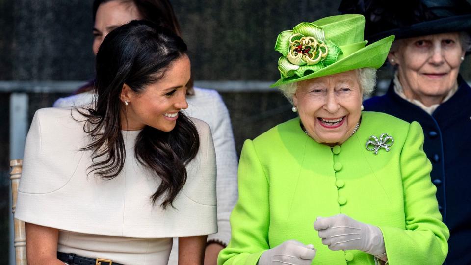 The Duchess Of Sussex Undertakes Her First Official Engagement With  Queen Elizabeth II