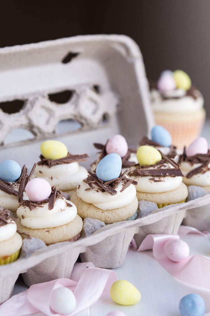 White Easter Egg Cupcakes