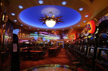 A view shows the casino onboard the 'Rhapsody of the Seas', upon her arrival in Hong Kong, in this January 15, 2008 file picture. REUTERS/Bobby Yip/Files