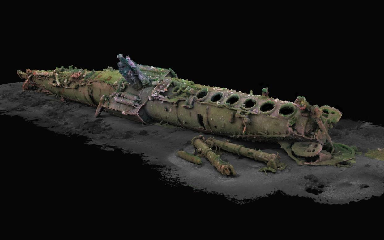 A 3d-generated image of the UC-71 wreck