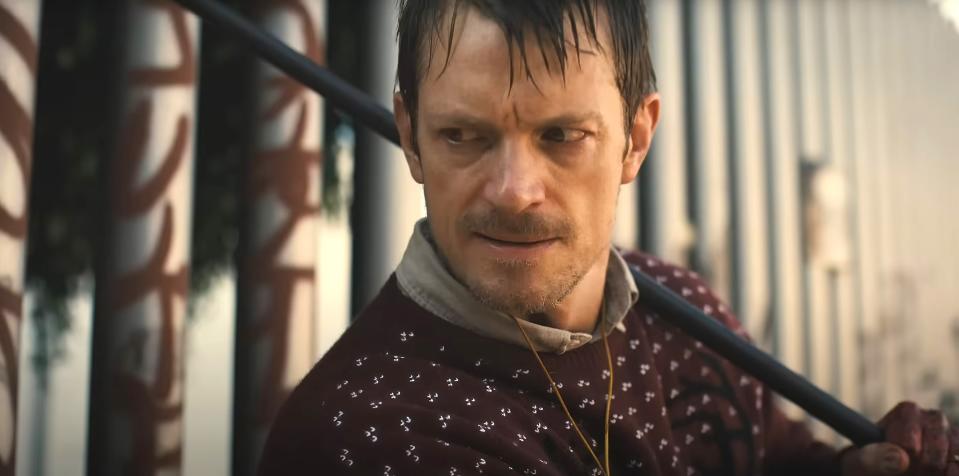 Joel Kinnaman as Brian Godluck in Silent Night. 