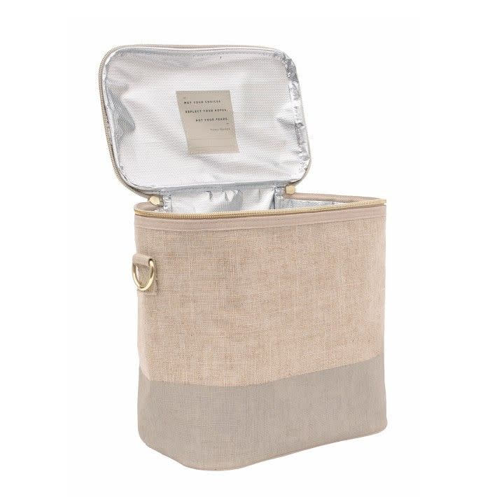 20) Lunch Bag, Linen & Cement