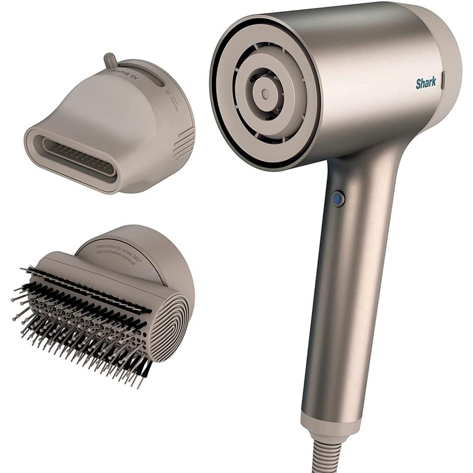 Shark HD120BRN Blow Dryer HyperAIR Fast-Drying with IQ 2-in-1 Concentrator,