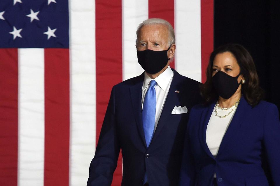 Joe Biden and his running mate Kamala Harris (AFP via Getty Images)