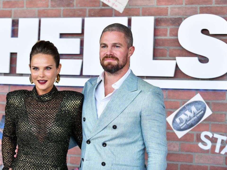 Stephen Amell and his wife Cassandra Jean