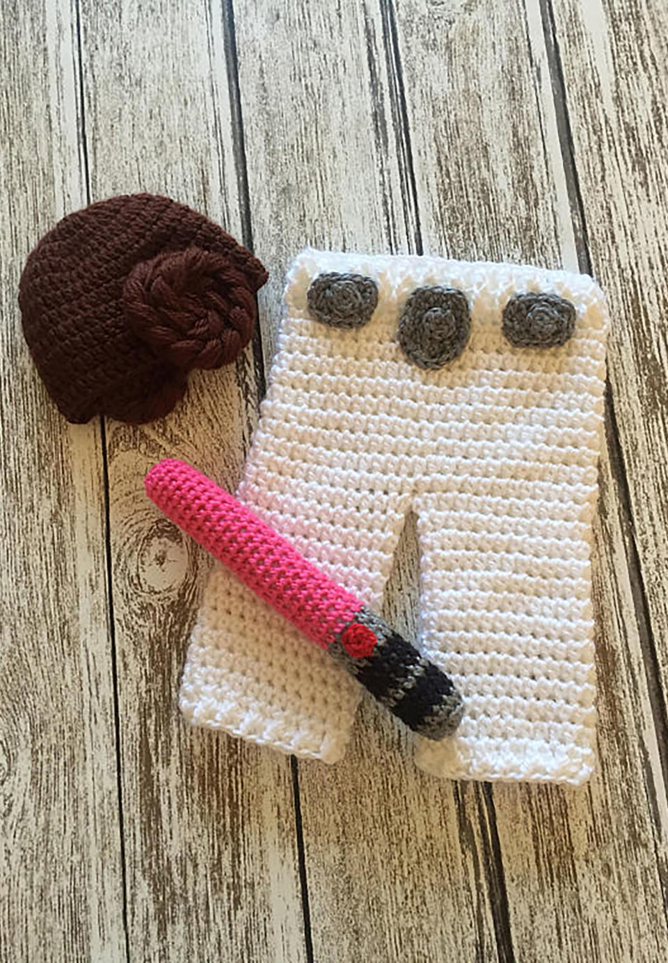 Crocheted Princess Leia Halloween Costume