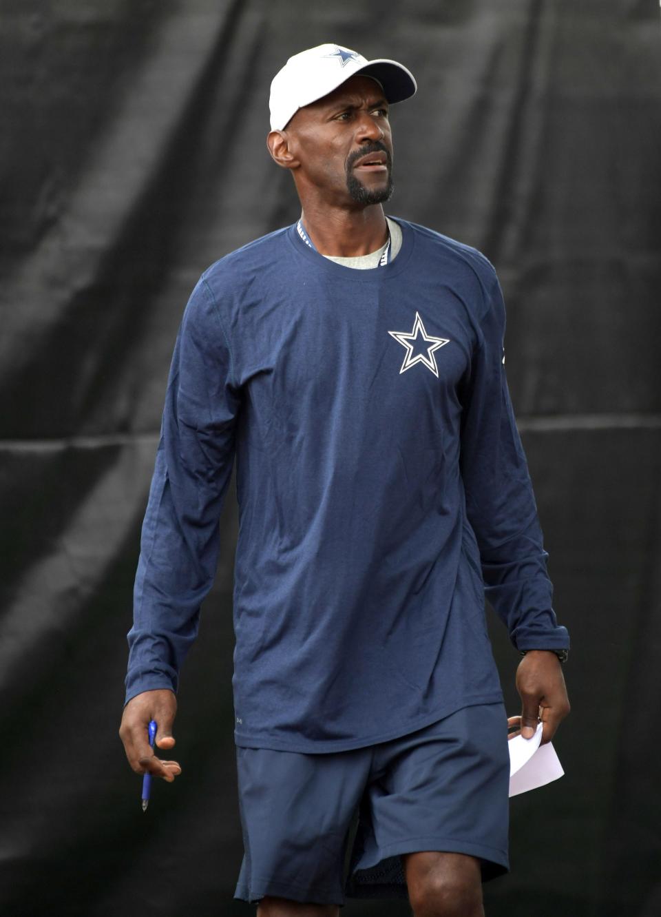 Dallas Cowboys strength and conditioning coach Markus Paul  during training camp at River Ridge Fields.