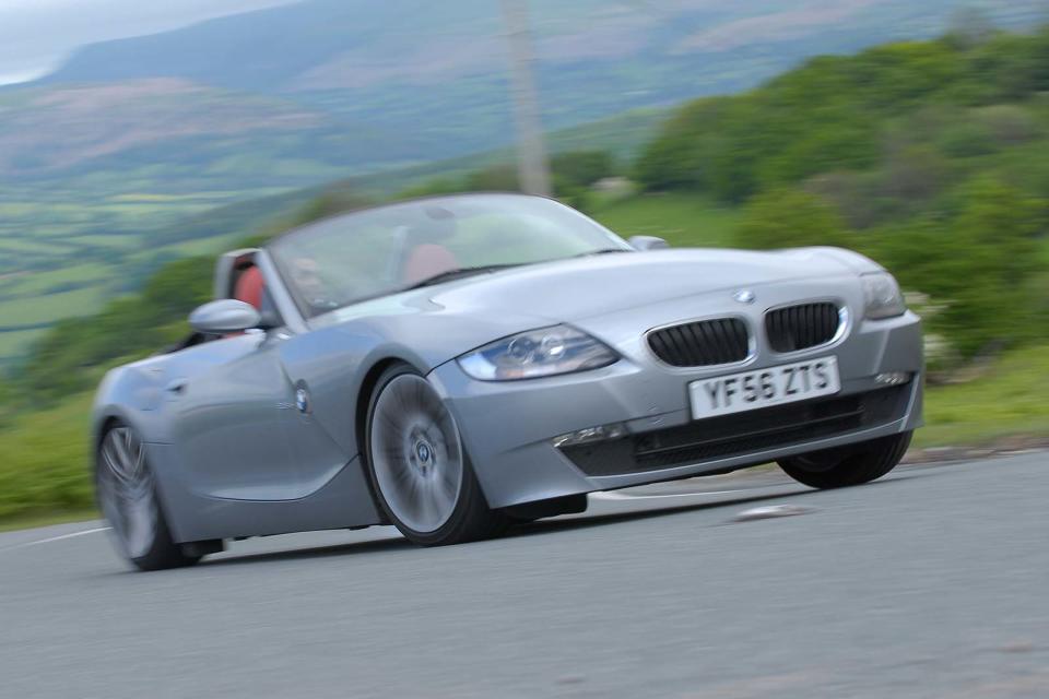 <p>A £10,000 budget doesn’t buy you much sub-30,000-mile glamour but here’s a slice, and with a decent chunk of remaining change too. The flame-surfaced sculpture of the Z4 doesn’t look any less intriguing than when it first appeared in showrooms 20 years ago and the cabin is equally striking for the curved sweep of brushed aluminium adorning its dashboard. On this car, it’s unmarked too. </p><p>This tidy specimen may not have the most exciting engine option – a 148bhp four-cylinder 2.0-litre, when the other Z4s have sixes – but you do get a six-speed gearbox. It also has an attractive colour scheme, what with those red leather seats, and its black fabric roof descends – and rises – electrically. It’s vital to check that it will do this, because the hood’s electric motor lies within a well that fills with water if the drain holes are blocked, with obvious consequences. Check for damp carpets too. Wiring lives beneath, leading to malfunctions if it has a bath.</p>