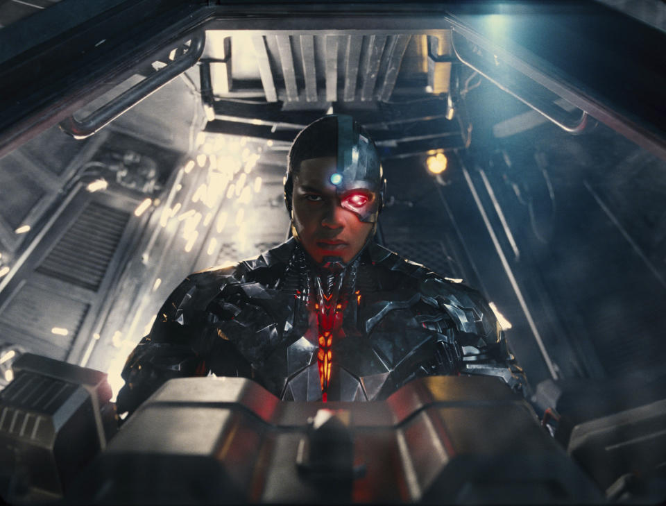 This image released by Warner Bros. Pictures shows Ray Fisher in a scene from "Justice League." Fisher, who played Cyborg in the DC Comics film, directed by Josh Whedon, tweeted Wednesday that Whedon's treatment of the cast and crew was “unprofessional and completely unacceptable.” Whedon has not responded to Fisher on social media, and emails seeking comment were not immediately returned. (Warner Bros. Entertainment Inc. via AP)