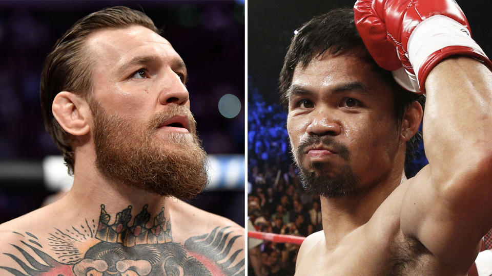 Conor McGregor (pictured left) and Manny Pacquiao (pictured right). (Getty Images)