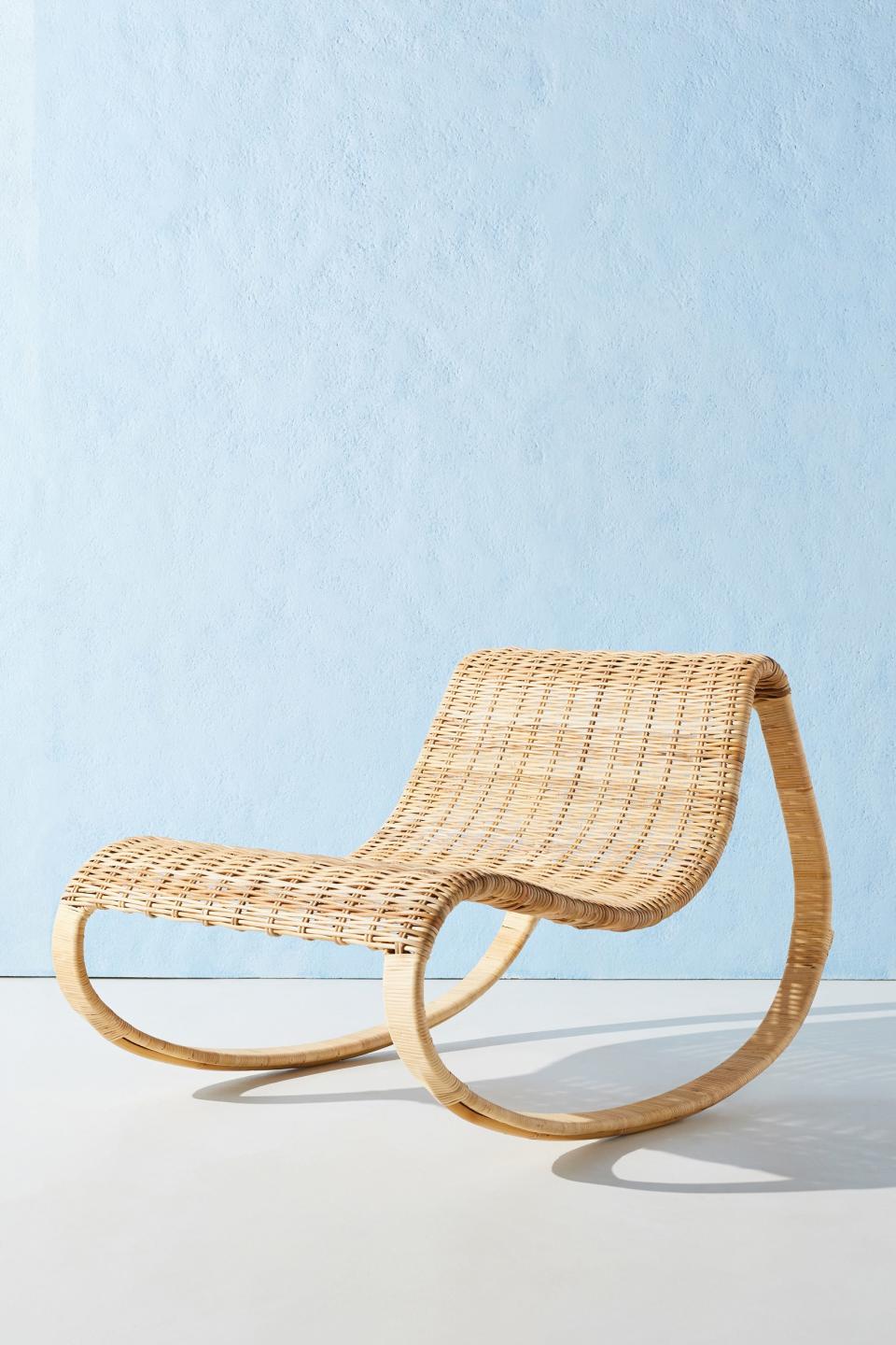 Anthropologie Rattan Rocking Chair, $798