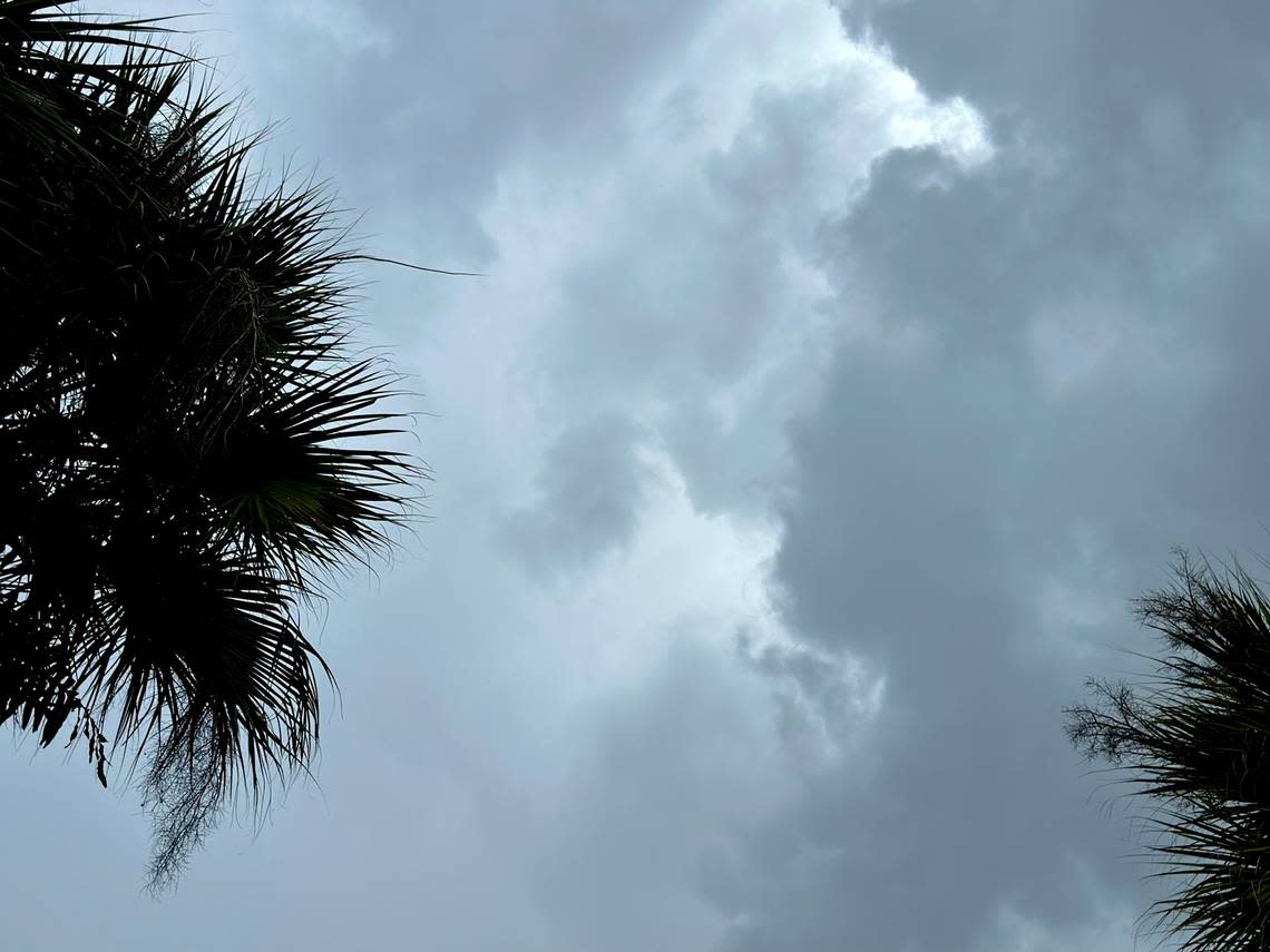 A strong thunderstorm in South Miami-Dade late Saturday morning prompted the National Weather Service in Miami to issue a statement warning of 40 mph winds and possible pea-sized hail for areas including Homestead, Cutler Bay and Palmetto Bay. Kendall heard the drums of thunder by noon.