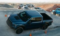 <p>The rest of the Raptor's suspension hardware-its upper and lower front control arms and live rear axle-remain the same, retaining the 13.0 inches of front and 13.9 inches of rear travel it has been blessed with since its debut.</p>