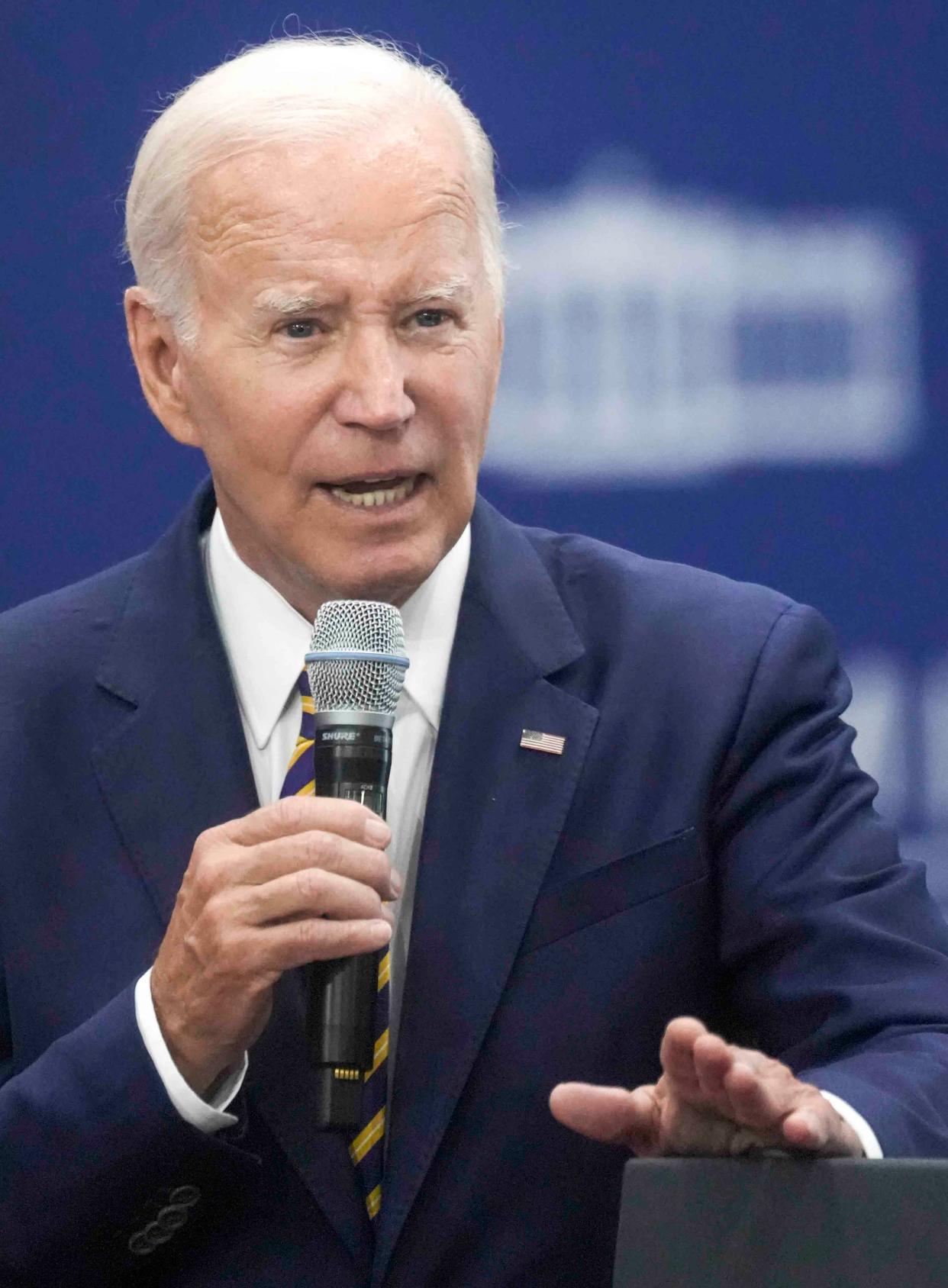 President Joe Biden delivers remarks on how Bidenomics is Investing in America the day before the first anniversary of the Inflation Reduction Act Tuesday, Aug. 15, 2023, at Ingeteam Inc., in Milwaukee.