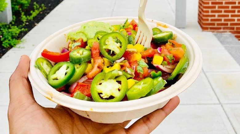 Bowl of QDOBA salad