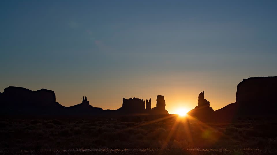 The Navajo Nation reservation will be quieter than usual during Monday's solar eclipse out of respect for the cosmic phenomenon. - Brian van der Brug/Los Angeles Times/Getty Images