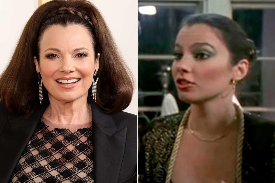 <p>Arturo Holmes/Getty Images</p> Fran Drescher in Hollywood on March 10, 2024 (left); Fran Drescher in 