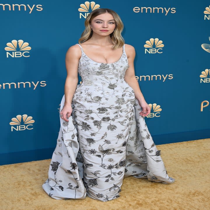 Sydney Sweeney in floral gown