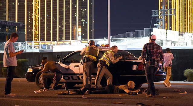 Police respond to the shooting. Source: Getty Images