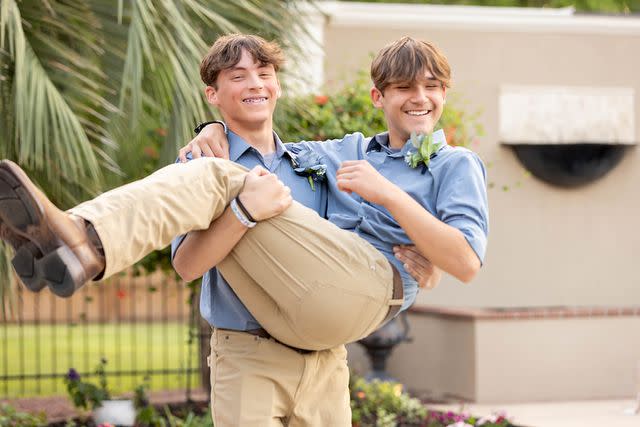 <p>Kendra Stanley Photography</p> Tucker and Corbin celebrating the wedding