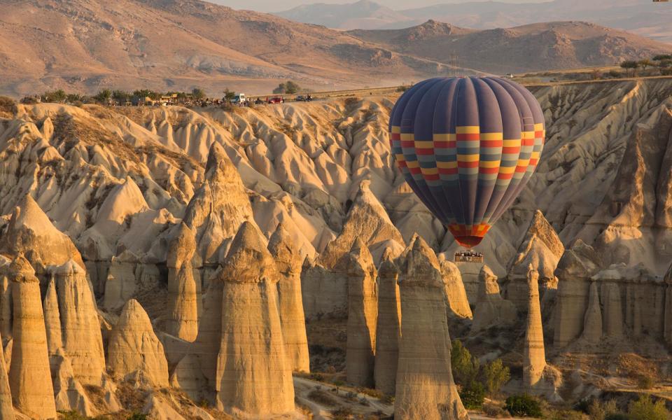 <p>Similar to Göreme, many travelers also flock to Ürgüp. If you love wine, consider staying here since it’s the <a rel="nofollow noopener" href="http://www.topofturkey.com/en/turkishwines.html" target="_blank" data-ylk="slk:capital of wine production;elm:context_link;itc:0;sec:content-canvas" class="link ">capital of wine production</a> in the Cappadocia region.</p>