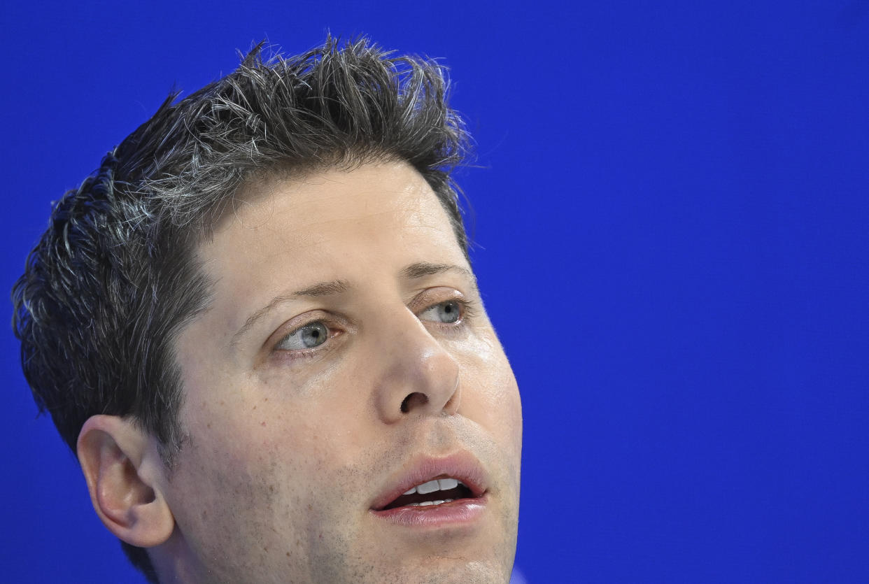 DAVOS, SWITZERLAND - JANUARY 18: Sam Altman, chief executive officer of OpenAI, attends the World Economic Forum (WEF) in Davos, Switzerland on January 18, 2024. (Photo by Halil Sagirkaya/Anadolu via Getty Images)