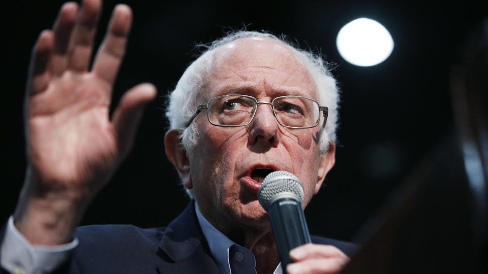 Democratic presidential candidate Sen. Bernie Sanders, I-Vt., speaks at a campaign rally Sunday, Jan. 26, 2020, in Sioux City, Iowa. (Photo: John Locher/AP)