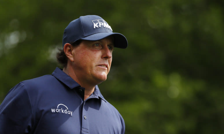 phil mickelson during the third round at the masters